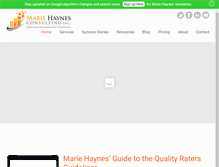 Tablet Screenshot of mariehaynes.com
